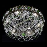 Люстра Хрустальный Каскад Ажур под бронзу Зеленая в Сочи