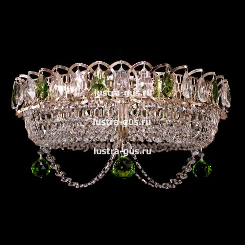 Люстра Кольцо Блин Цветная в Сочи Гусь Хрустальный