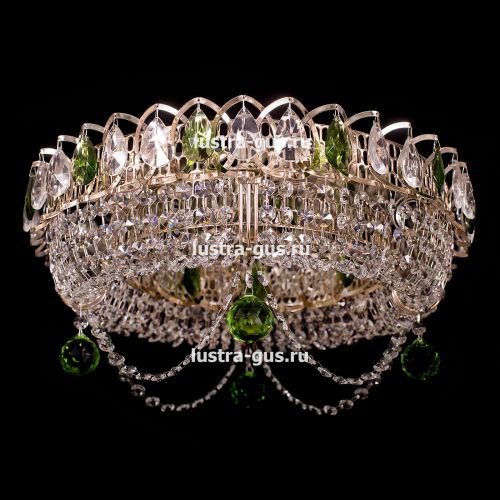 Люстра Кольцо Блин Цветная в Сочи Гусь Хрустальный