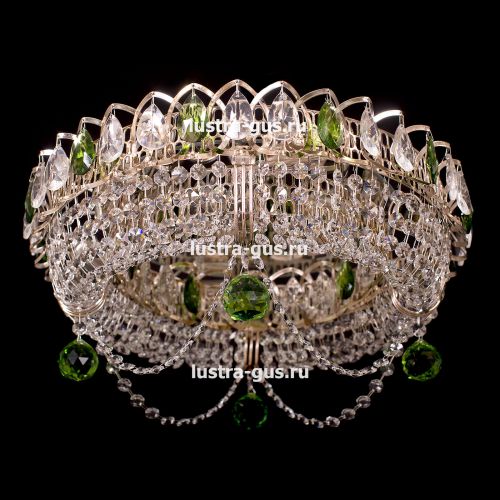 Люстра Кольцо Блин Цветная в Сочи Гусь Хрустальный