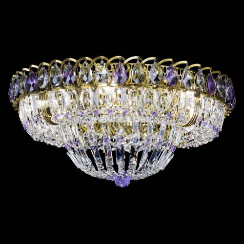 Люстра Кольцо Классика Пластинка фиолетовая под бронзу в Сочи Гусь Хрустальный