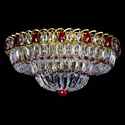 Люстра Кольцо Классика Пластинка красная под бронзу в Сочи Гусь Хрустальный