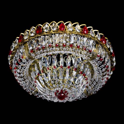 Люстра Кольцо Классика Пластинка красная под бронзу в Сочи Гусь Хрустальный