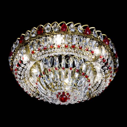 Люстра Кольцо Классика Пластинка красная под бронзу в Сочи Гусь Хрустальный