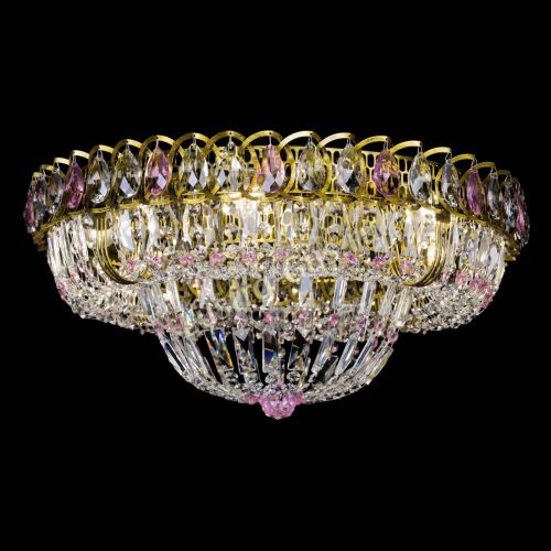 Люстра Кольцо Классика Пластинка розовая под бронзу в Сочи Гусь Хрустальный