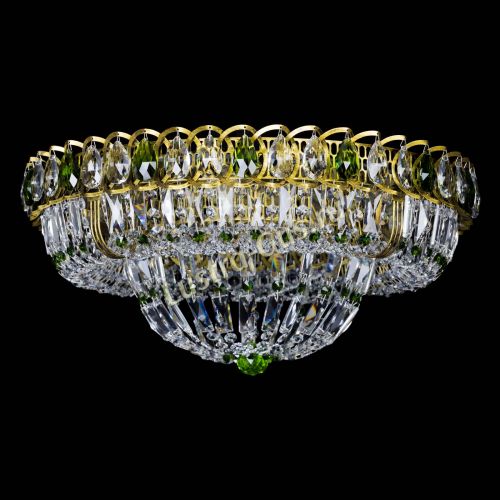 Люстра Кольцо Классика Пластинка зеленая под бронзу в Сочи Гусь Хрустальный