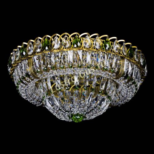 Люстра Кольцо Классика Пластинка зеленая под бронзу в Сочи Гусь Хрустальный