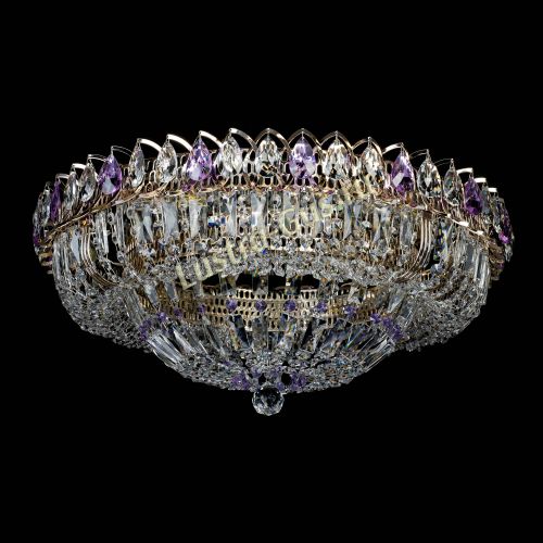 Люстра Кольцо Классика Пластинка фиолетовая в Сочи Гусь Хрустальный