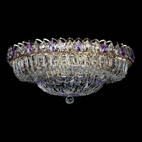 Люстра Кольцо Классика Пластинка фиолетовая в Сочи Гусь Хрустальный