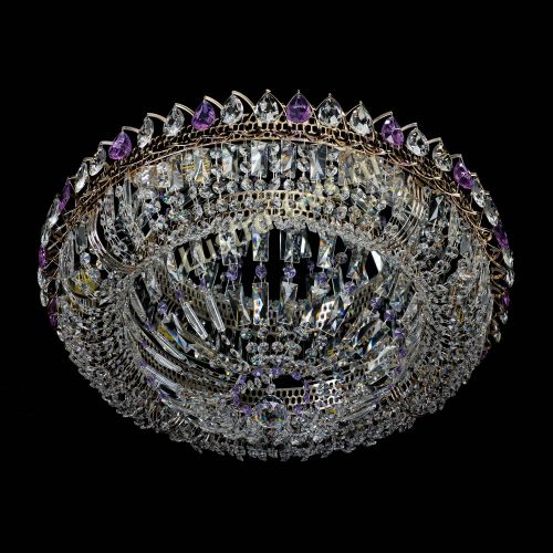 Люстра Кольцо Классика Пластинка фиолетовая в Сочи Гусь Хрустальный