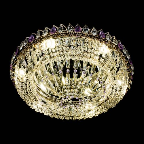 Люстра Кольцо Классика Пластинка фиолетовая в Сочи Гусь Хрустальный