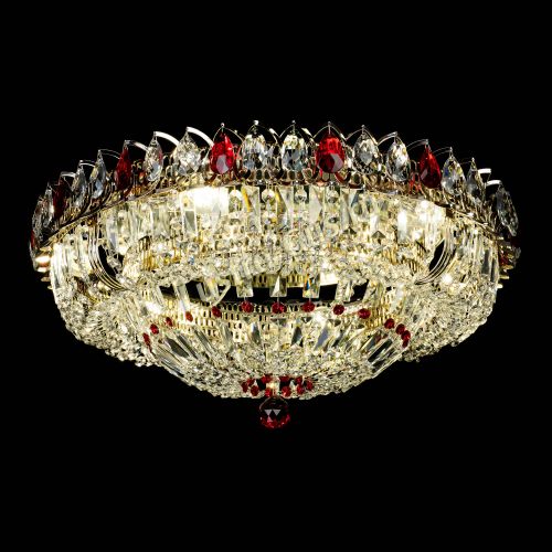 Люстра Кольцо Классика Пластинка красная в Сочи Гусь Хрустальный