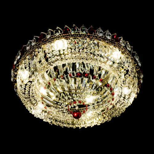 Люстра Кольцо Классика Пластинка красная в Сочи Гусь Хрустальный