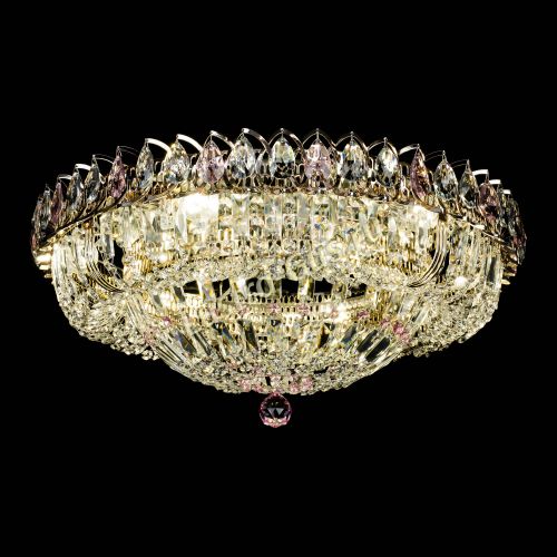 Люстра Кольцо Классика Пластинка розовая в Сочи Гусь Хрустальный