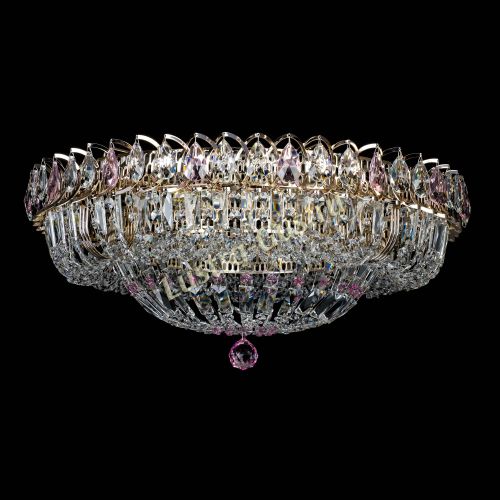 Люстра Кольцо Классика Пластинка розовая в Сочи Гусь Хрустальный