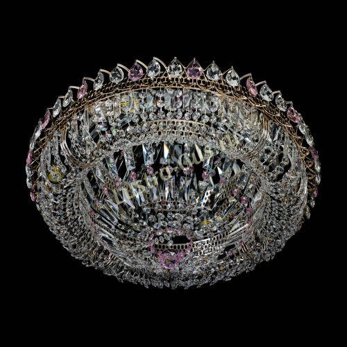 Люстра Кольцо Классика Пластинка розовая в Сочи Гусь Хрустальный