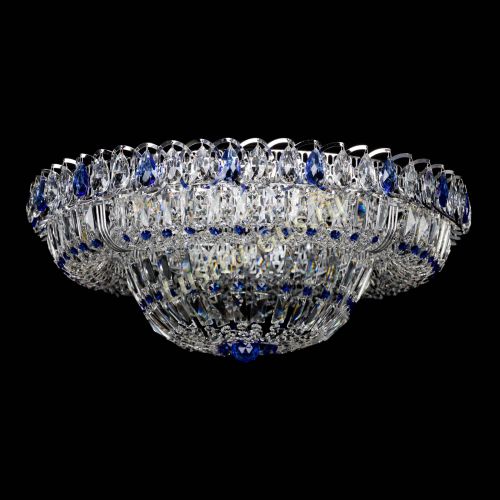 Люстра Кольцо Пластинка 600 мм синяя в Сочи Гусь Хрустальный