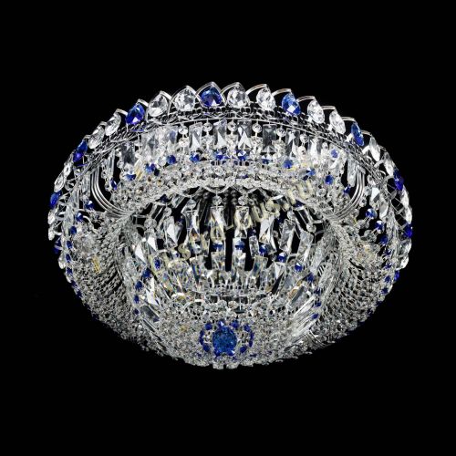 Люстра Кольцо Пластинка 600 мм синяя в Сочи Гусь Хрустальный