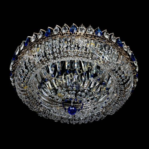 Люстра Кольцо Классика Пластинка синяя в Сочи Гусь Хрустальный