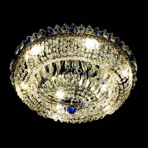 Люстра Кольцо Классика Пластинка синяя в Сочи Гусь Хрустальный