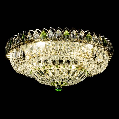 Люстра Кольцо Классика Пластинка зеленая в Сочи Гусь Хрустальный