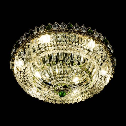 Люстра Кольцо Классика Пластинка зеленая в Сочи Гусь Хрустальный