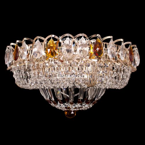 Люстра Кольцо Классика цветная в Сочи Гусь Хрустальный