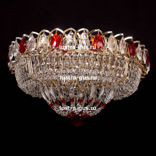 Люстра Кольцо Классика красная в Сочи Гусь Хрустальный