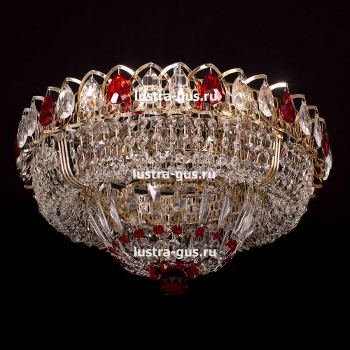 Люстра Кольцо Классика красная в Сочи Гусь Хрустальный