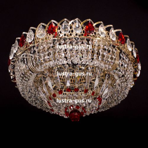Люстра Кольцо Классика красная в Сочи Гусь Хрустальный
