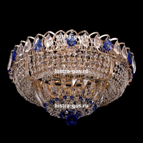 Люстра Кольцо Классика синий в Сочи Гусь Хрустальный