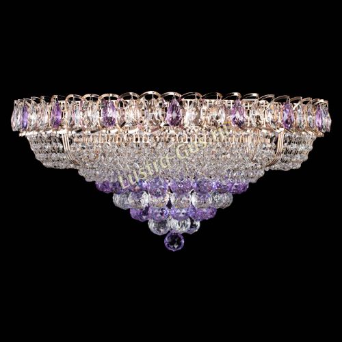 Люстра Кольцо пирамида шар 40 мм фиолетовая в Сочи Гусь Хрустальный