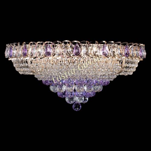 Люстра Кольцо пирамида шар 40 мм фиолетовая в Сочи Гусь Хрустальный