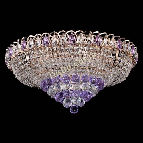 Люстра Кольцо пирамида шар 40 мм фиолетовая в Сочи Гусь Хрустальный