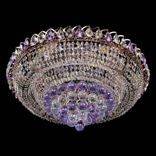 Люстра Кольцо пирамида шар 40 мм фиолетовая в Сочи Гусь Хрустальный