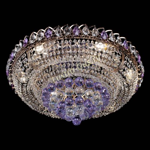 Люстра Кольцо пирамида шар 40 мм фиолетовая в Сочи Гусь Хрустальный