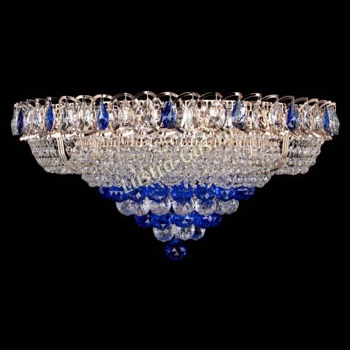 Люстра Кольцо пирамида шар 40 мм синяя в Сочи Гусь Хрустальный