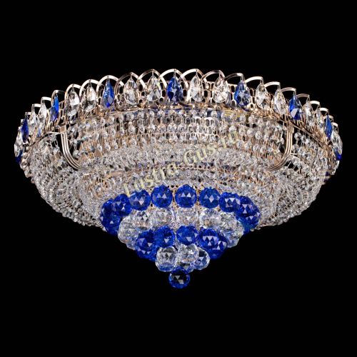 Люстра Кольцо пирамида шар 40 мм синяя в Сочи Гусь Хрустальный