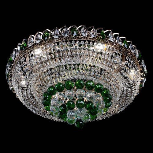 Люстра Кольцо пирамида шар 40 мм зеленая в Сочи Гусь Хрустальный