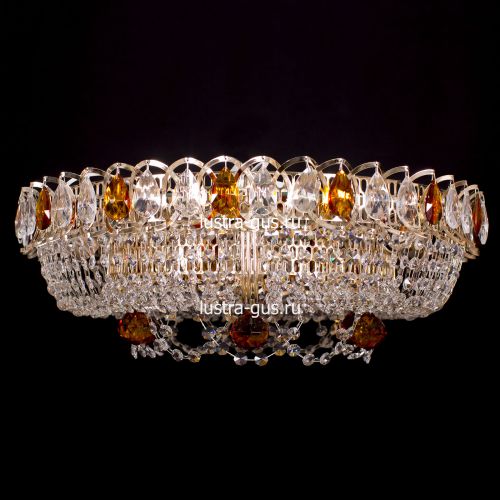 Люстра Кольцо Снежинка чайная в Сочи Гусь Хрустальный