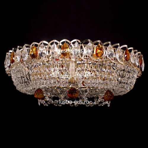 Люстра Кольцо Снежинка чайная в Сочи Гусь Хрустальный