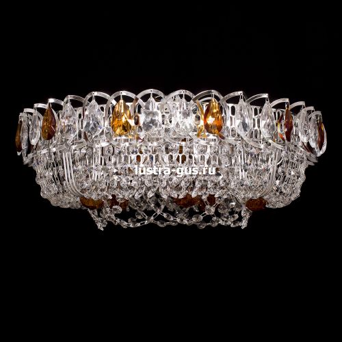 Люстра Кольцо Снежинка чайная в Сочи Гусь Хрустальный