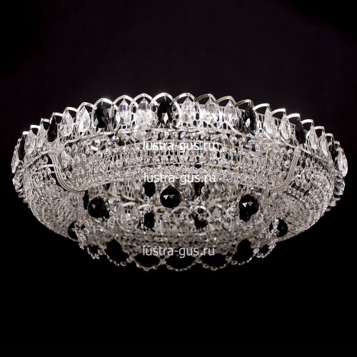 Люстра Кольцо Снежинка черная в Сочи Гусь Хрустальный