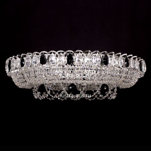 Люстра Кольцо Снежинка черная в Сочи Гусь Хрустальный