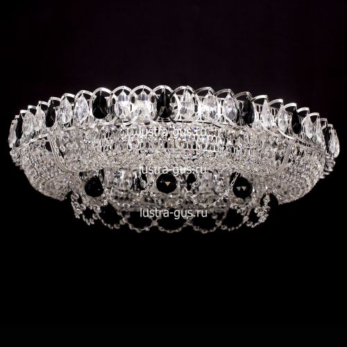 Люстра Кольцо Снежинка черная в Сочи Гусь Хрустальный