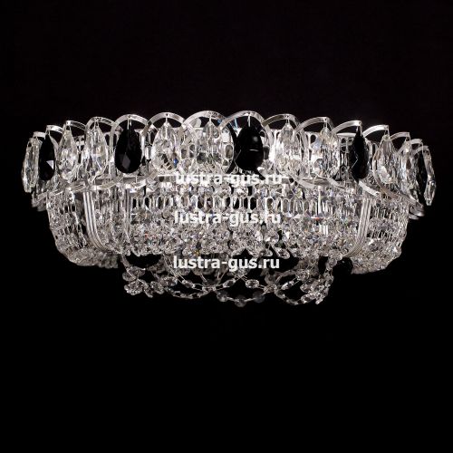 Люстра Кольцо Снежинка черная в Сочи Гусь Хрустальный