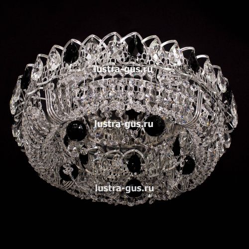 Люстра Кольцо Снежинка черная в Сочи Гусь Хрустальный