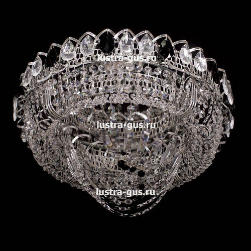 Люстра Кольцо Водоворот черная в Сочи Гусь Хрустальный