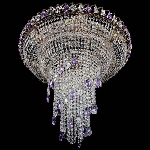 Люстра Кольцо №10 фиолетовая в Сочи Гусь Хрустальный