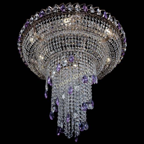 Люстра Кольцо №10 фиолетовая в Сочи Гусь Хрустальный
